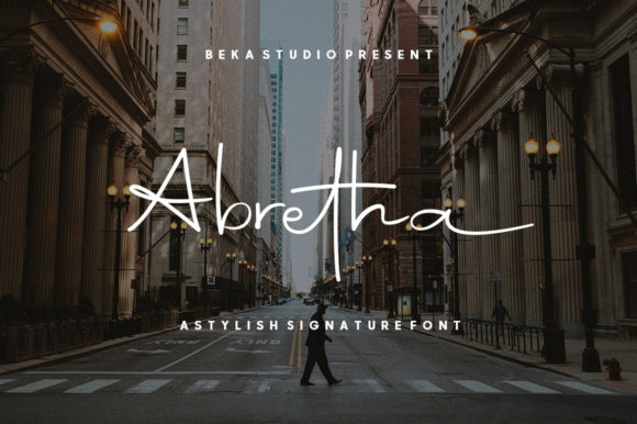 Abretha: A Slim Elegant Script Font for High-Impact Campaigns
