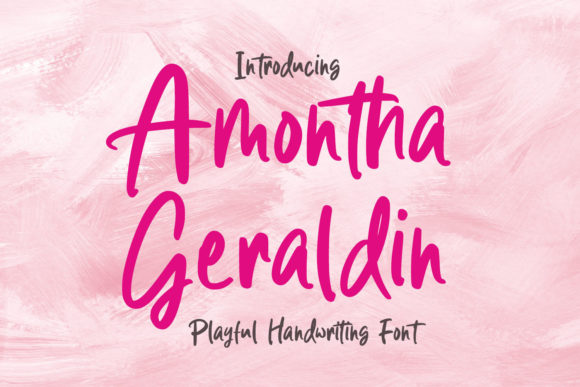 Amontha Geraldin Script Font for Joyful Brand Visuals