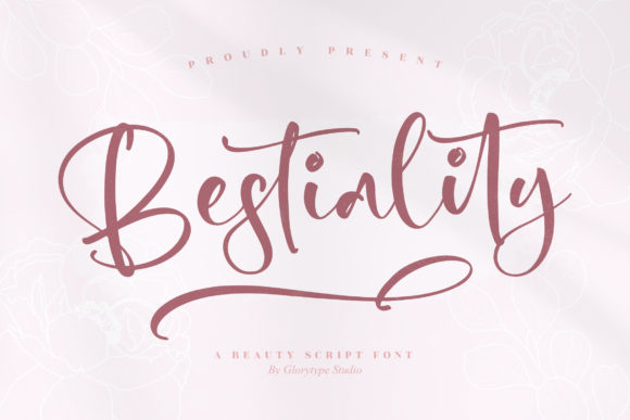 Bestiality Script Font for Handmade Creatives
