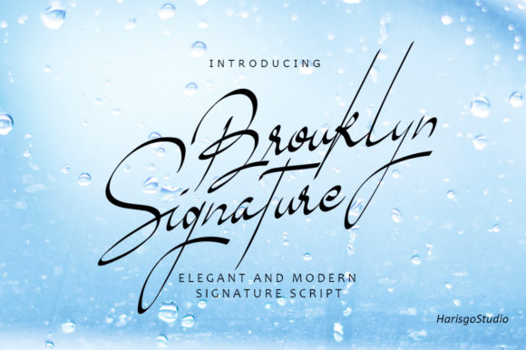 Brouklyn Signature Font for Elegant Handmade Design