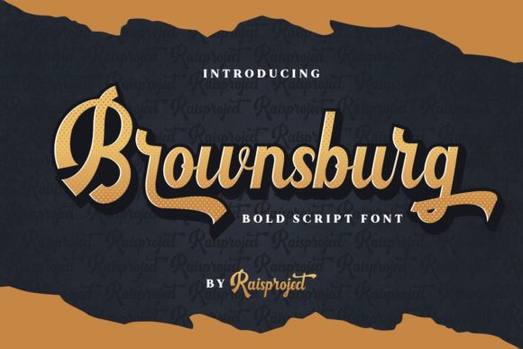 Brownsburg Font: Bold Retro Script for Editorial Impact