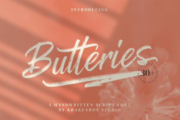 Butteries: A Fashionable Script Handwritten Font for Editorial Design