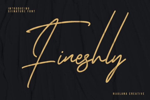 Fineshly Signature: A Delicate Script Font for Thoughtful Branding