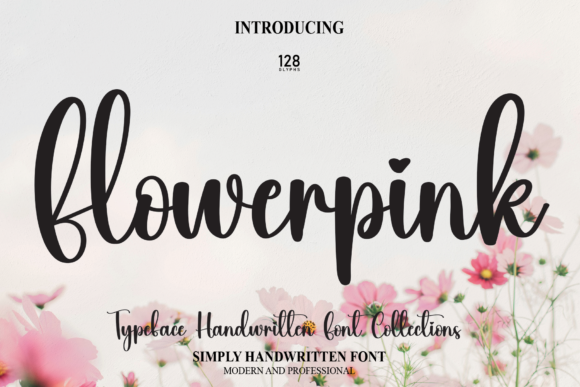 Flowerpink Script Font for Handmade Brands & Printables