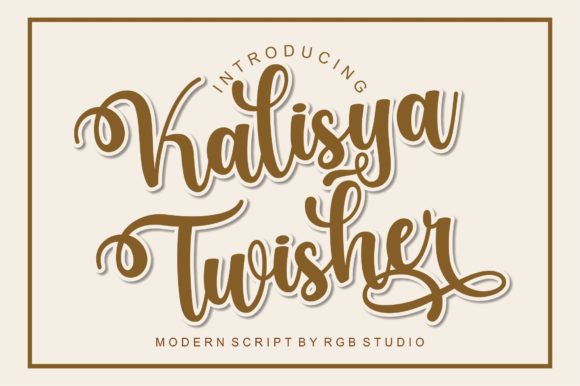 Kalisya Twisher Script Font for Elegant Branding