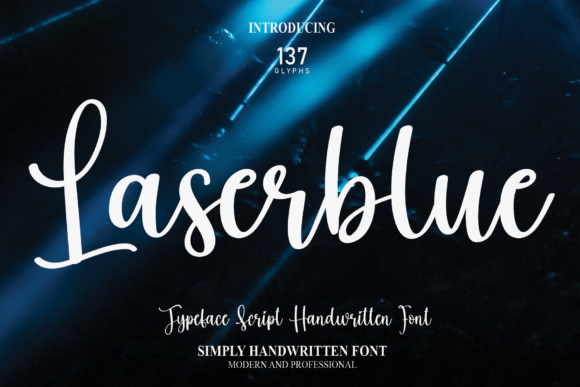 Laserblue Script Font for Handmade Branding