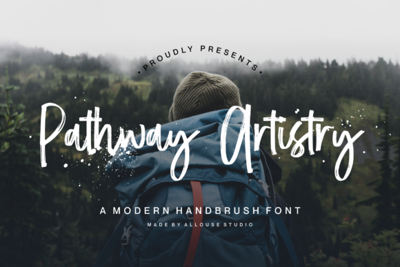Pathway Artistry: A Brushed Script Font for Editorial Warmth