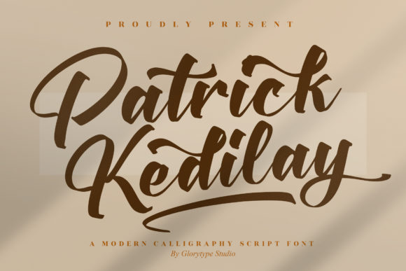 Patrick Kedilay: Modern Calligraphy Script Font for Handmade Brands