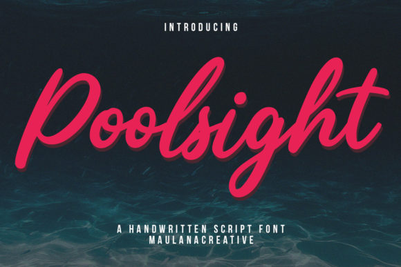 Poolsight: A Chic Script Font for Modern Branding