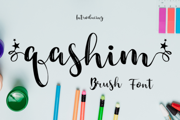 Qashim: A Stylish Brushed Script Font for Real Branding Work