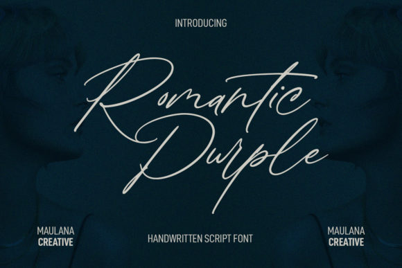 Romantic Purple Script Font for Elegant Handmade Designs