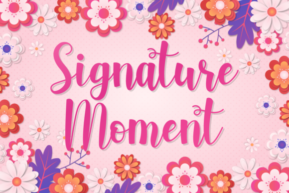 Signature Moment Font for Luxury Branding and Whimsical Campaigns