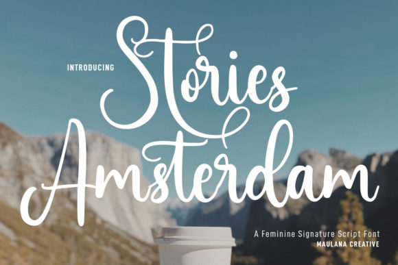 Stories Amsterdam Script Handwritten Font for Crafters