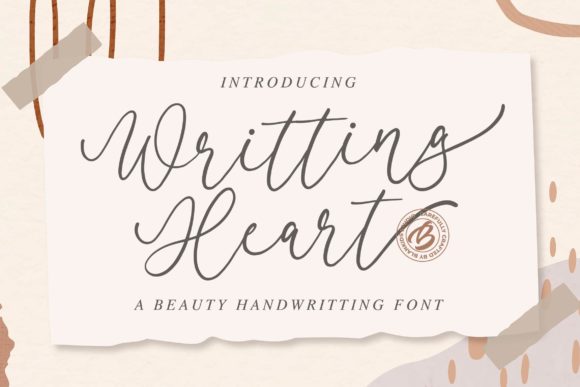 Writting Heart Script Font for Handmade Creators